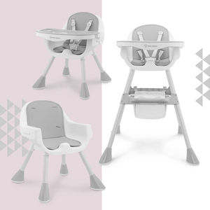 Moby-System Magnolia scaun înalt reglabil 2 în 1 - gri