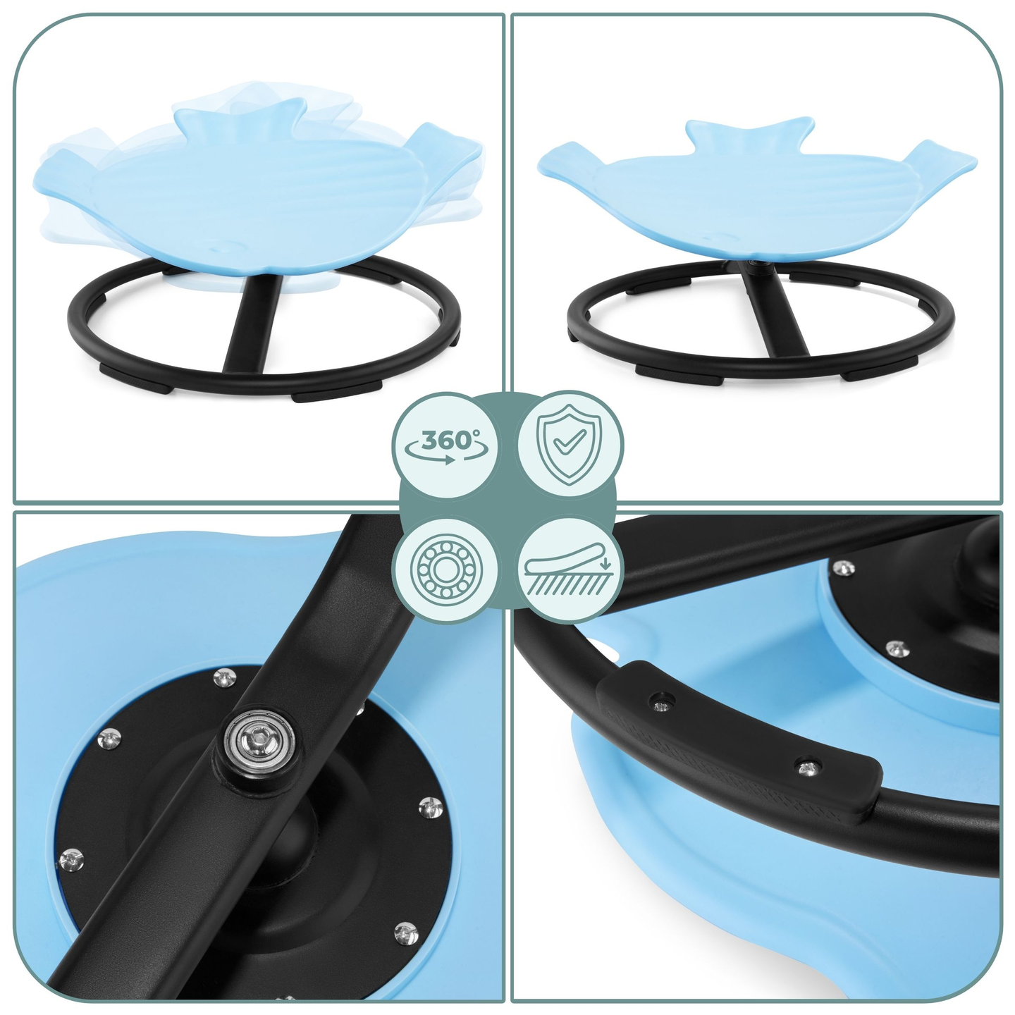 Mini carusel pentru copii Pești - albastru