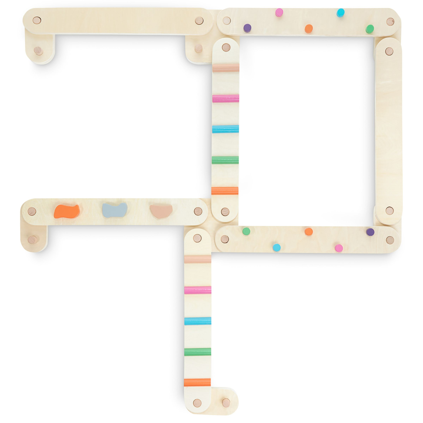 Pistă de echilibru din lemn - cale senzorială - 14 elemente