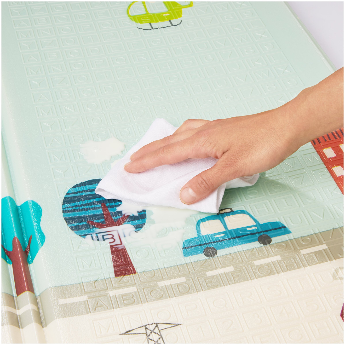 Covoraș din spumă cu două fețe XXL - pliabil 1 CM (munte și drum)