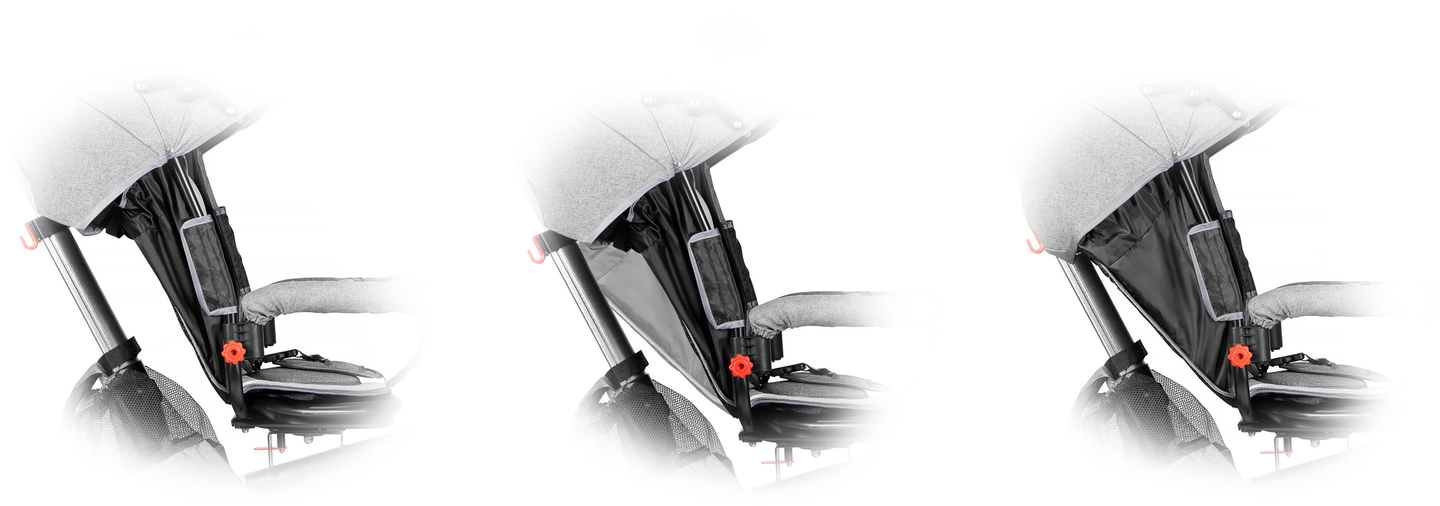 Tobi Velar tricicleta + folie de ploaie - gri