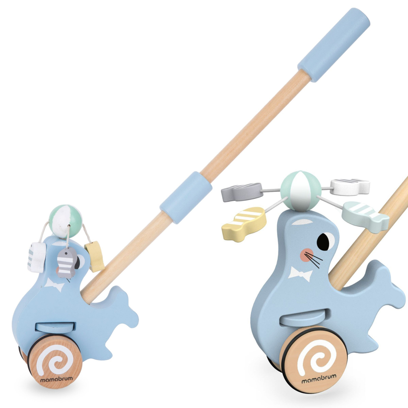 Sigiliu din lemn cu băț de împingere - împingător