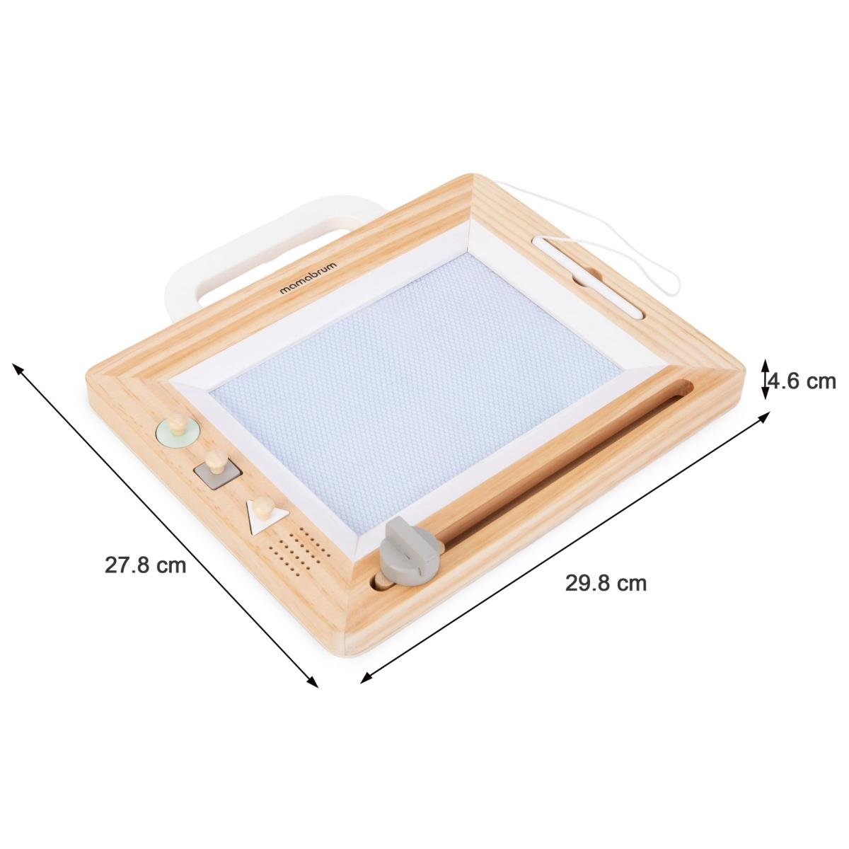 Album de însemnări din lemn cu ștampile - planșă de desen