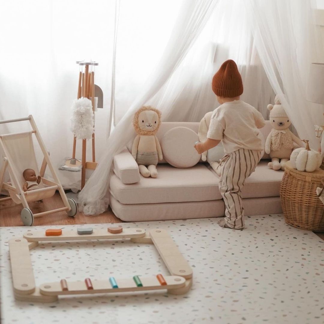 Pistă de echilibru din lemn - cale senzorială - 14 elemente