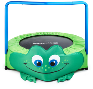 Frog - mini trambulină pentru copii - cu mâner - max 50 kg - 91 cm - pentru casă și grădină