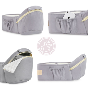 Cărucior ergonomic pentru copii - AMY 10in1 - 0-36 luni, gri