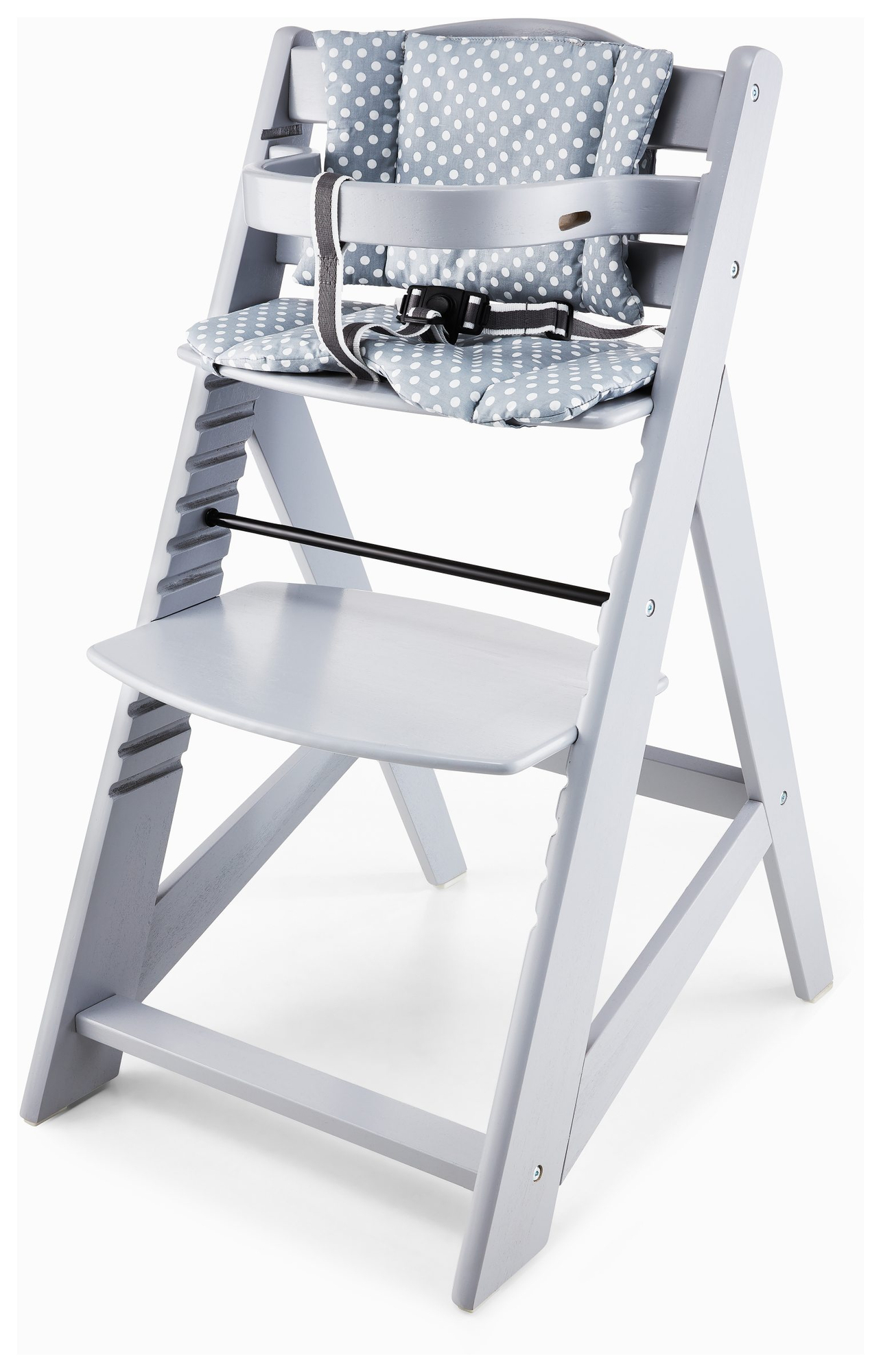 Scaun de hrănire din lemn Moby-System WOODY - culoare gri