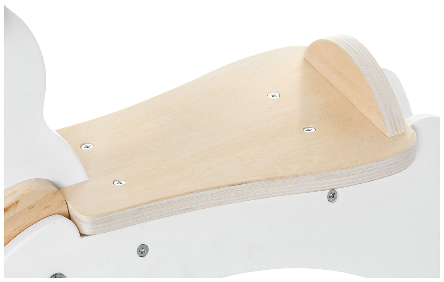 Căluț din lemn - alb - de la 12 luni.