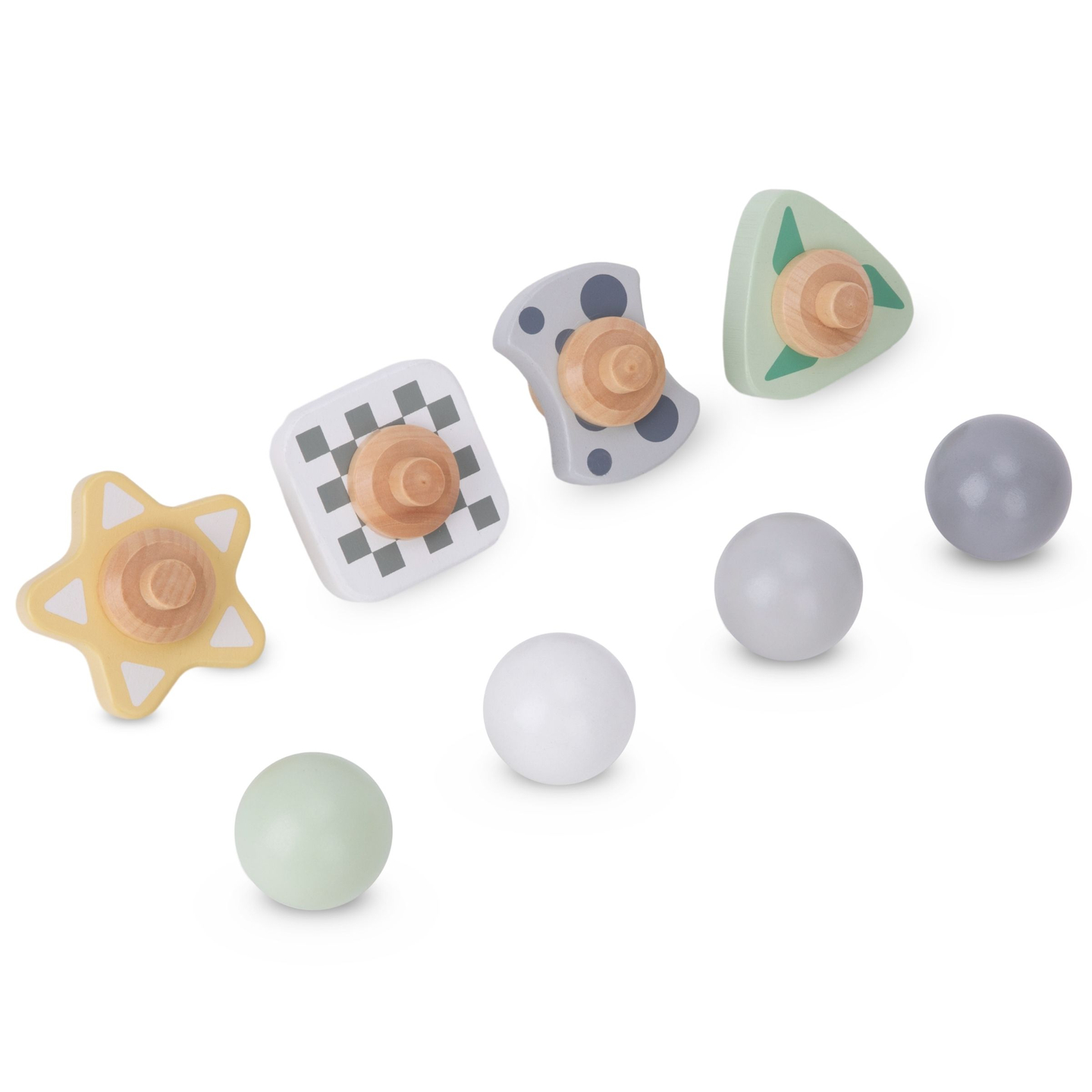 Cul-de-sac mare din lemn - tobogan cu elemente de învârtire