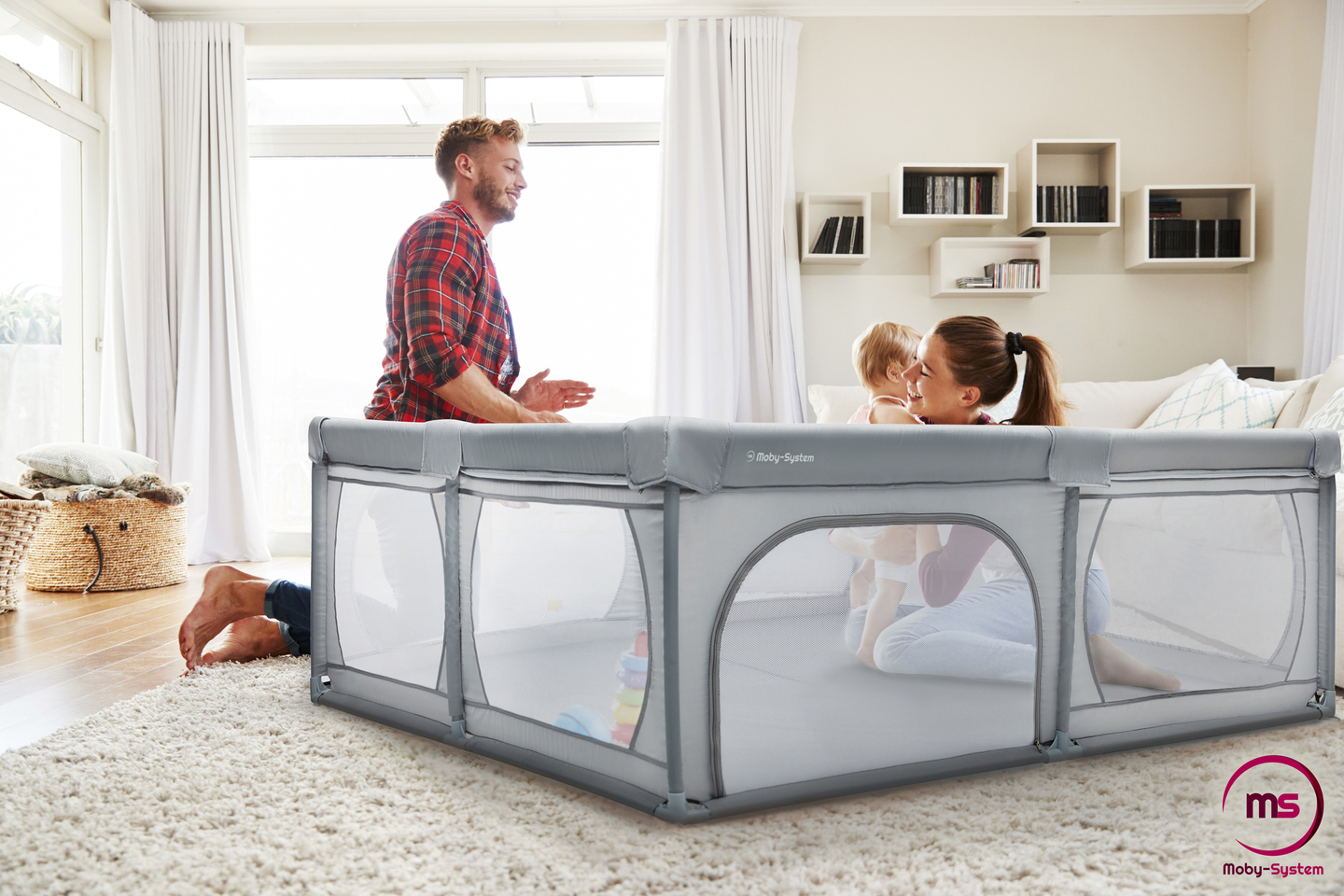 Parc de joacă mare 200 cm x 160 cm - loc de joacă pentru copii, piscină uscată