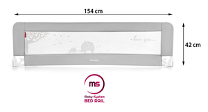 Barieră de siguranță pentru pat - Bară de pat - Gri