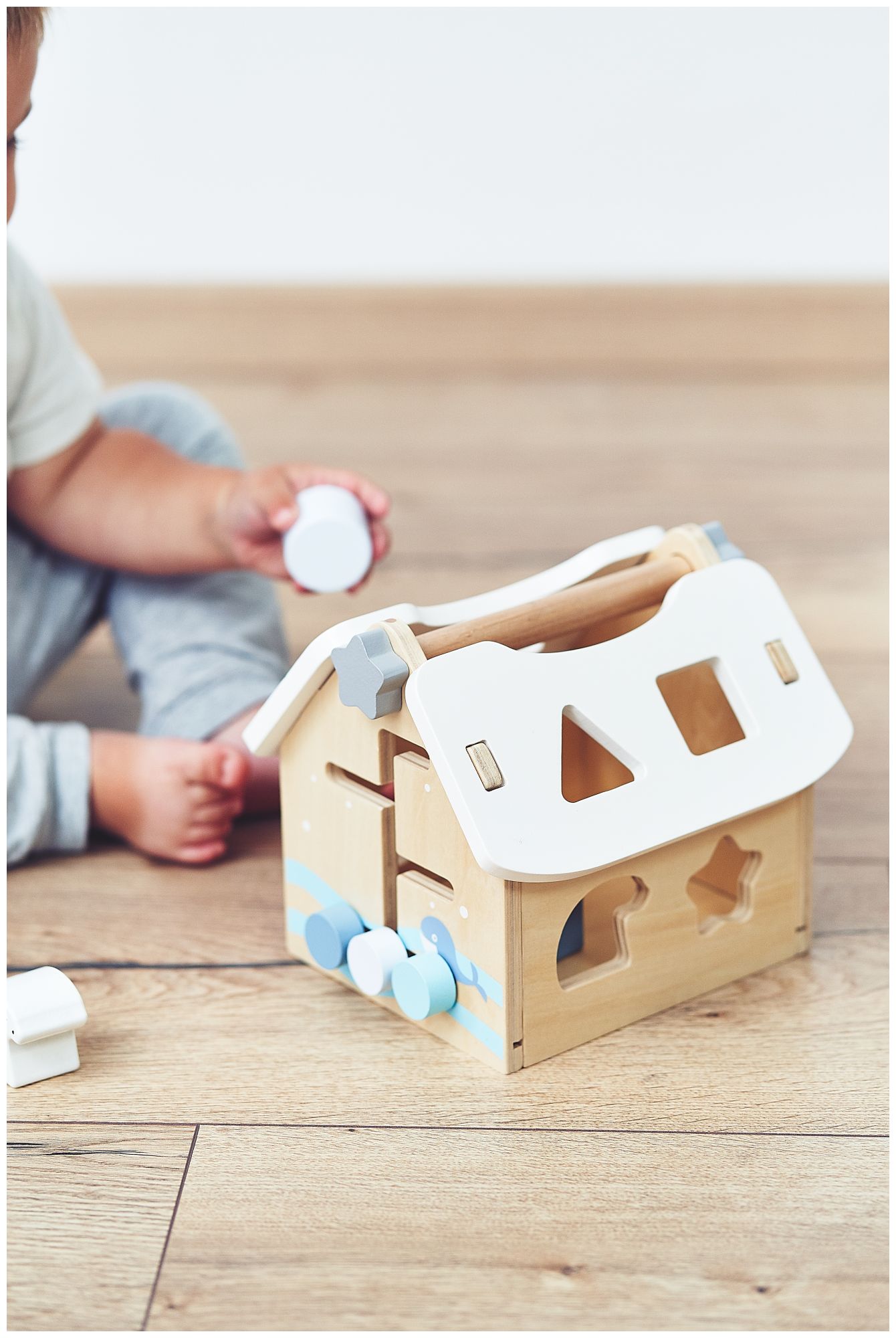 Sorter - casă educațională din lemn cu blocuri