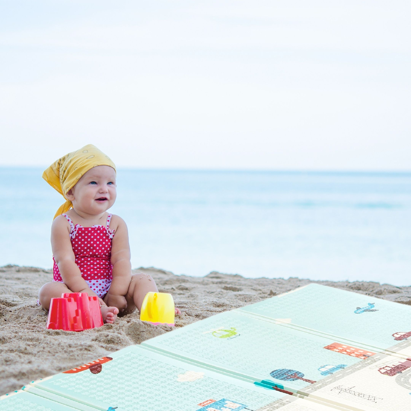 Covoraș din spumă cu două fețe XXL - pliabil 1 CM (munte și drum)