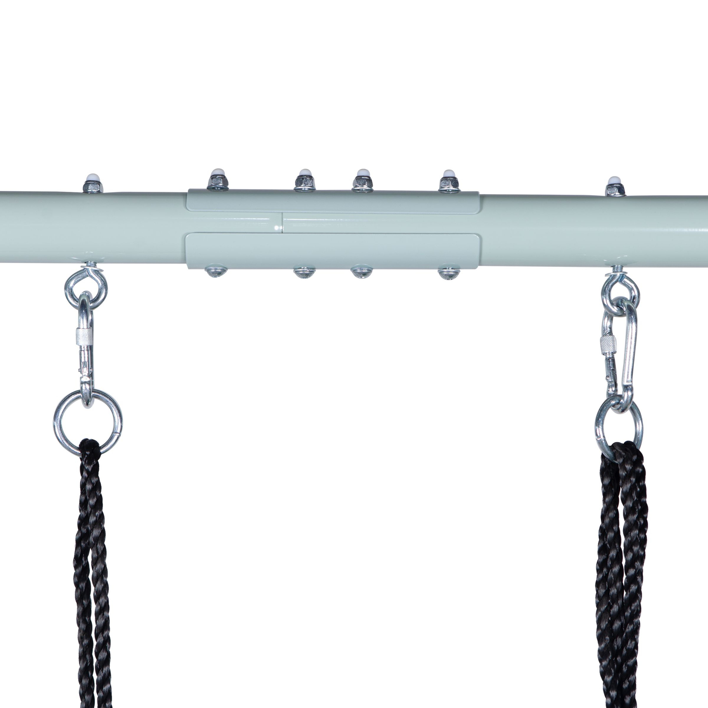 Leagăn dublu de grădină cu cadru și frânghii - scaun și cuib de barză