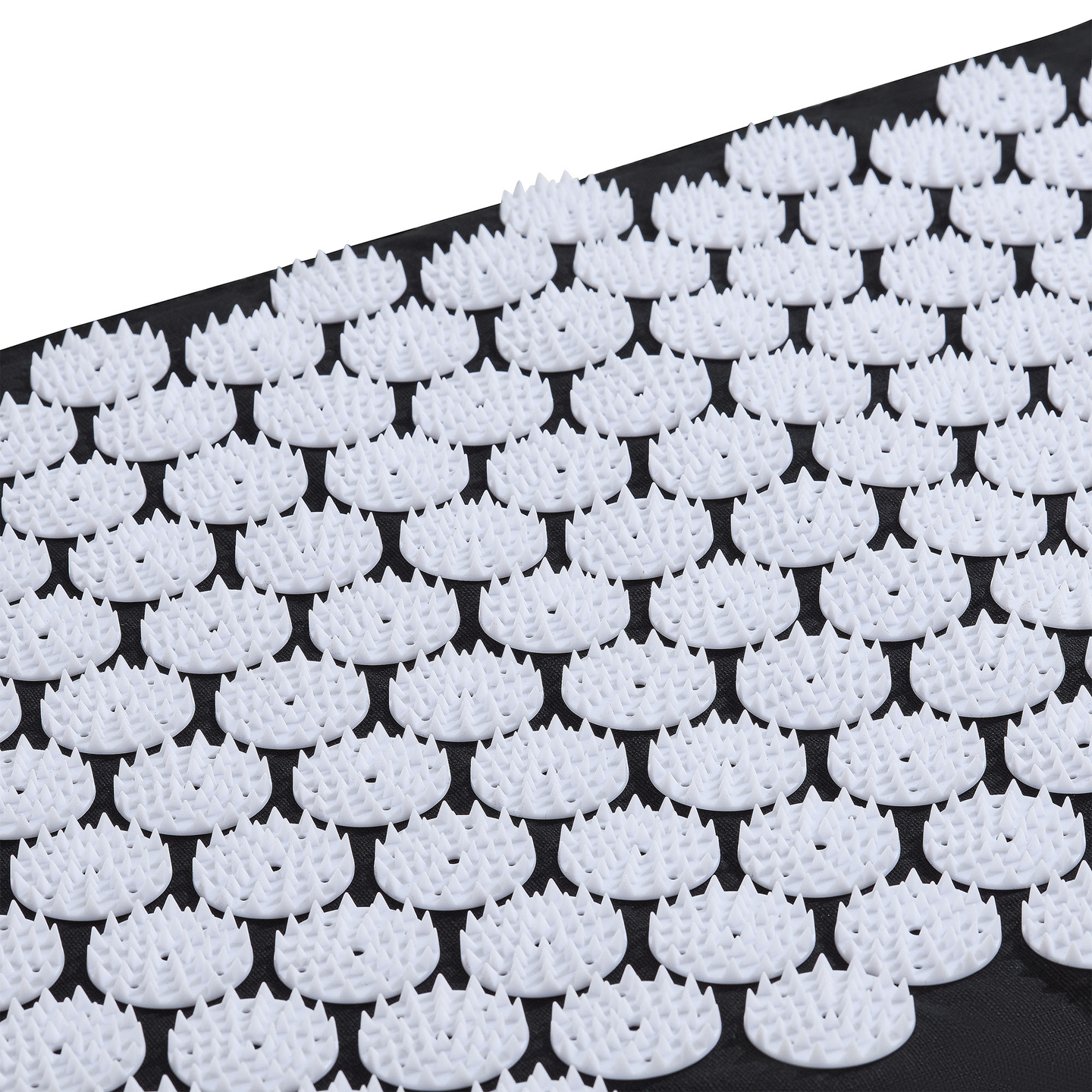 Saltea de presopunctură ECO din in cu fibră de cocos și pernă de hrișcă – 68 cm HyperMotion alb-negru