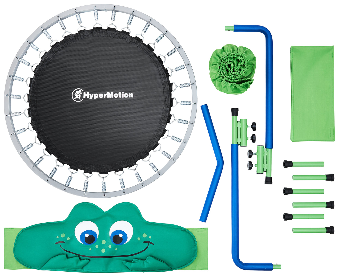 Frog - mini trambulină pentru copii - cu mâner - max 50 kg - 91 cm - pentru casă și grădină