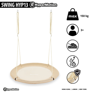 Leagăn cu cuib de barză HyperMotion - diametru 100 cm, culoare bej boho