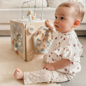 Cub mare de activitate din lemn cu buclă - Montessori