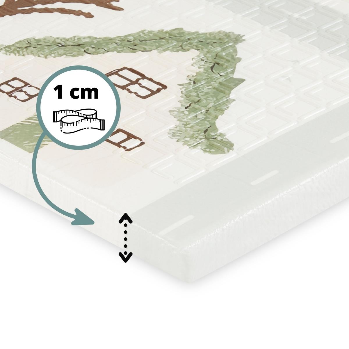 Covoraș din spumă pliabil pe două fețe 180 x 120 x 1cm - Charming Town/Sand Beige