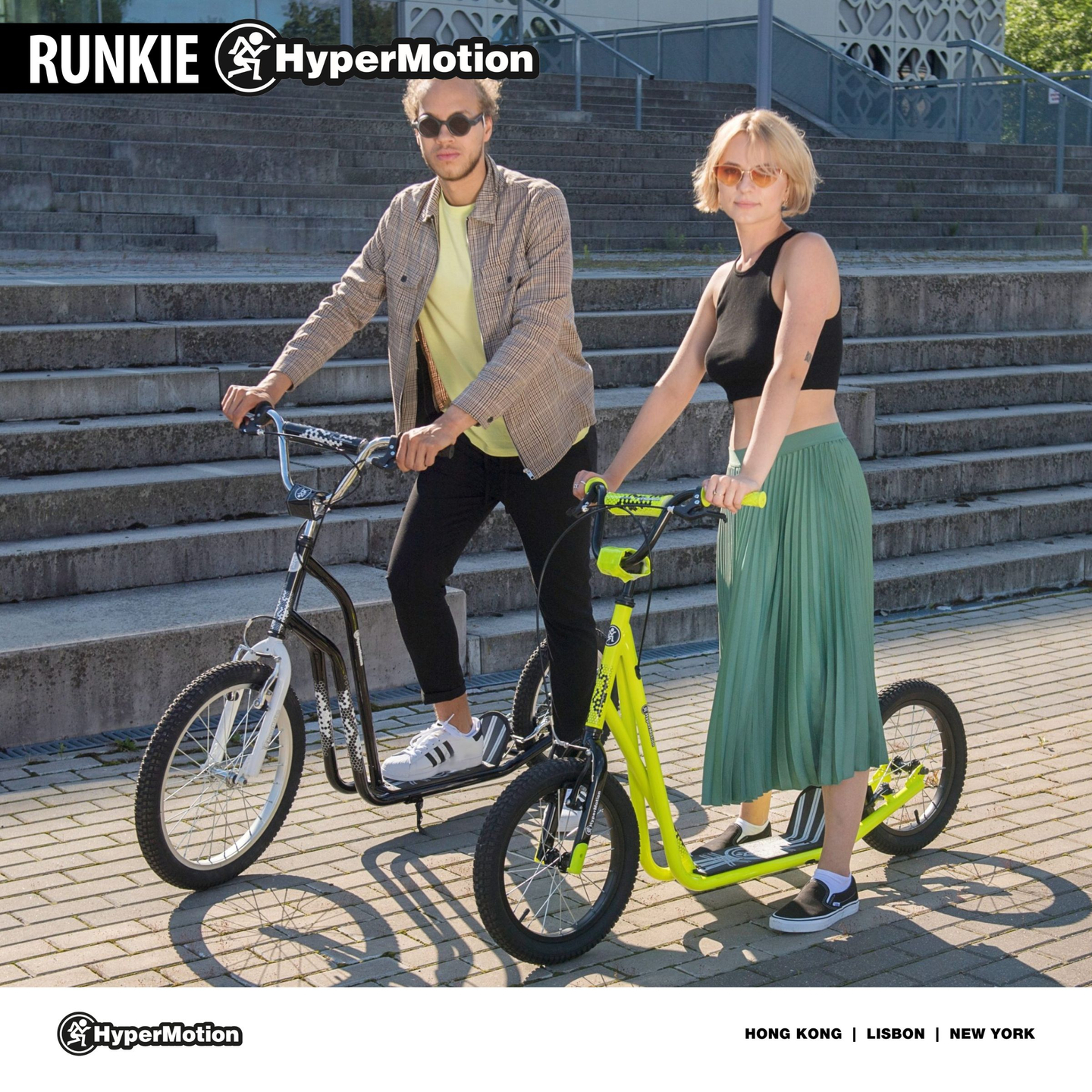 Trotinetă de oraș Hypermotion RUNKIE cu roți gonflabile de 40 cm (16'')