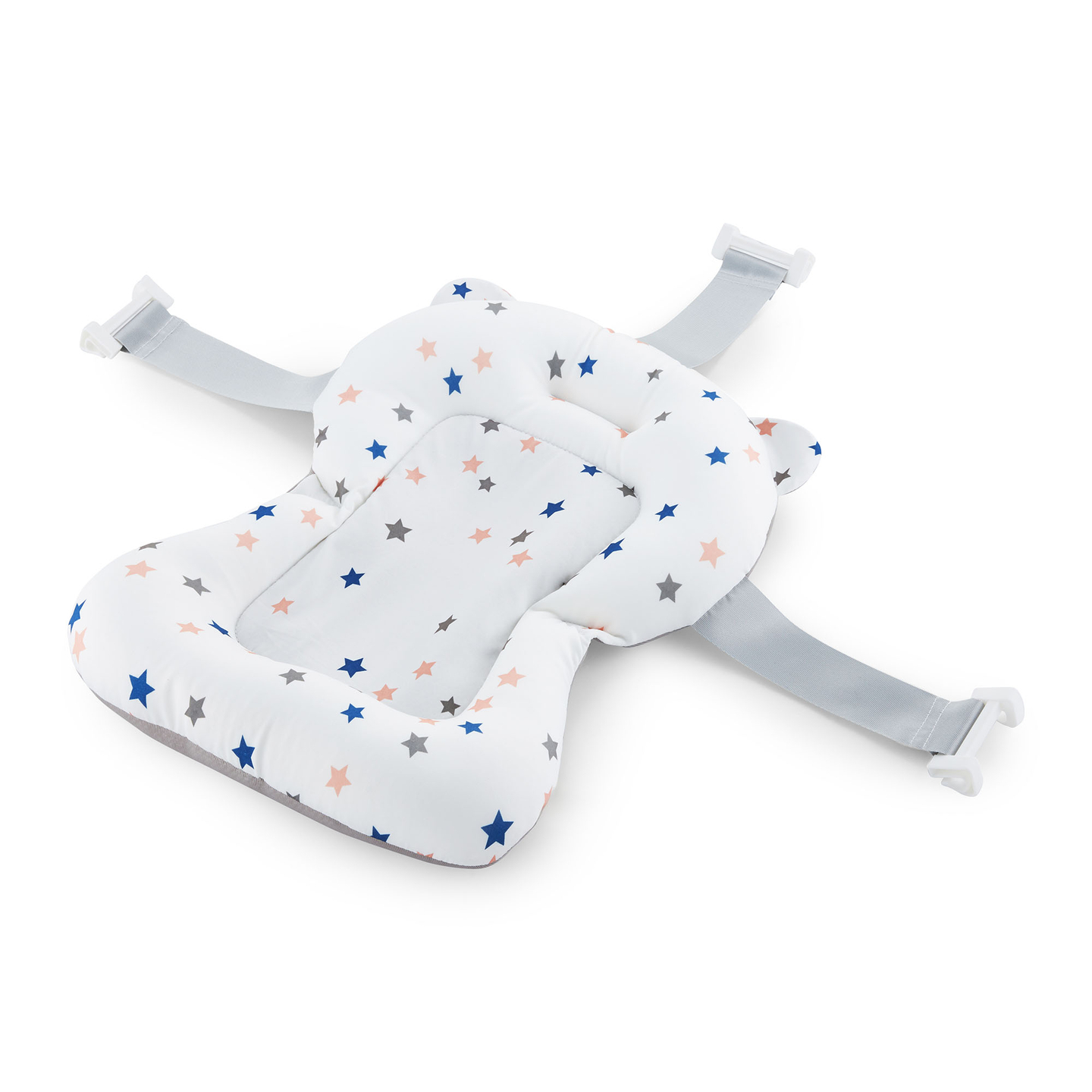 Cada de baie pliabilă pentru copii cu termometru, inserție și suport - culoare roz murdar