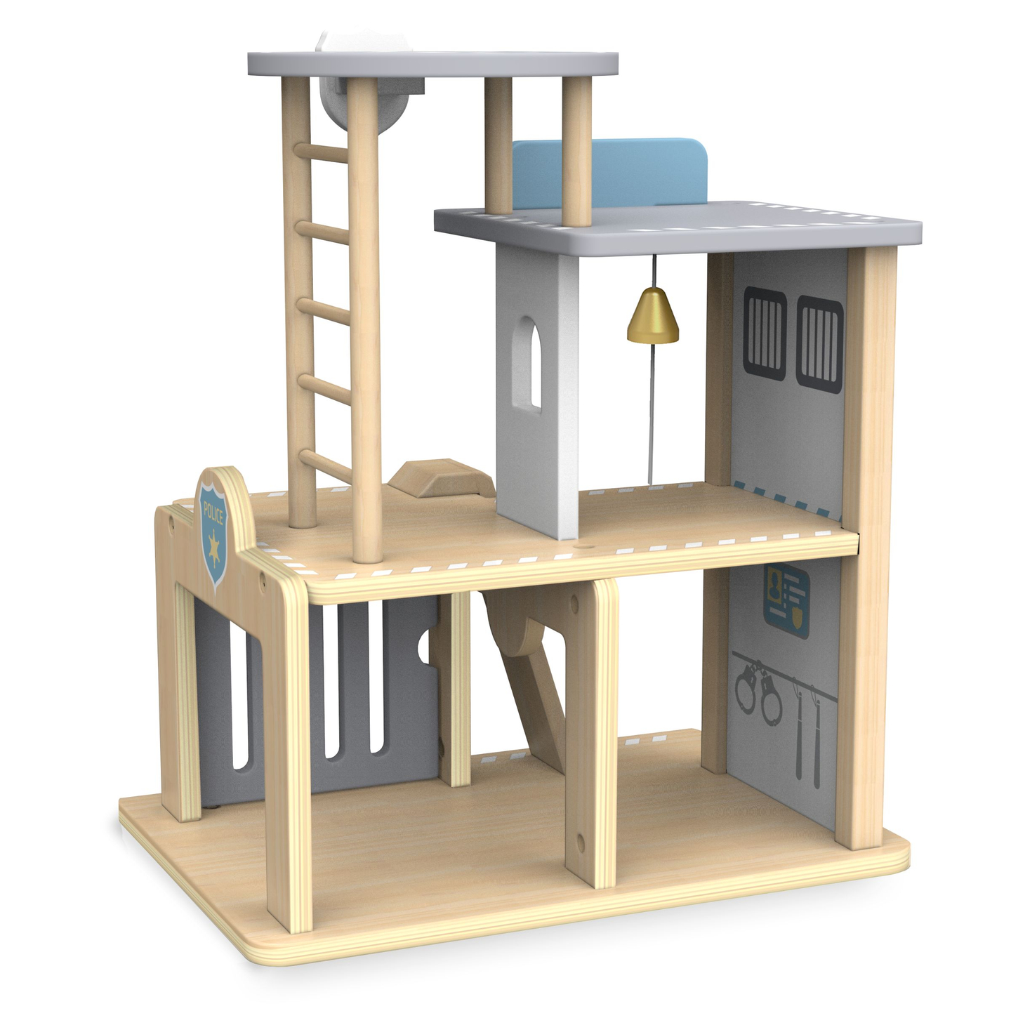 Post de poliție din lemn cu accesorii