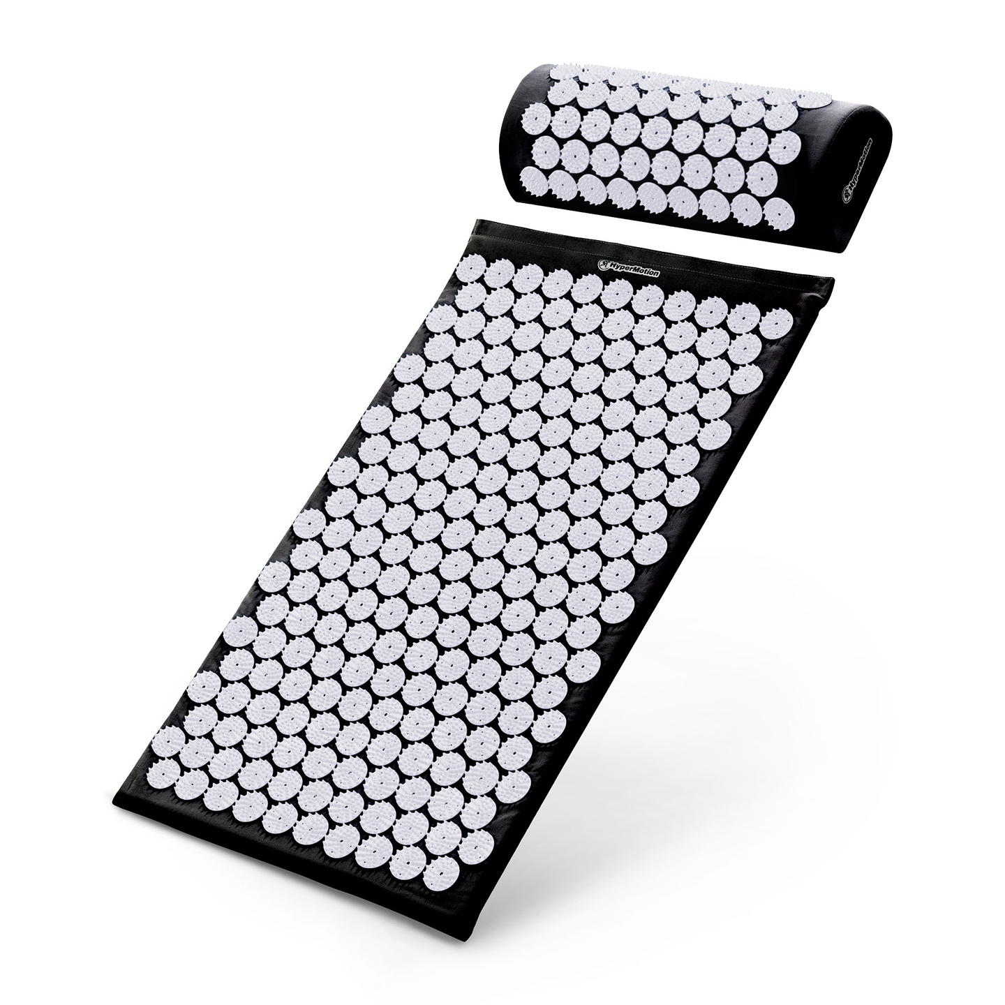 Saltea de presopunctură cu pernă și husă - 72 cm HyperMotion alb-negru