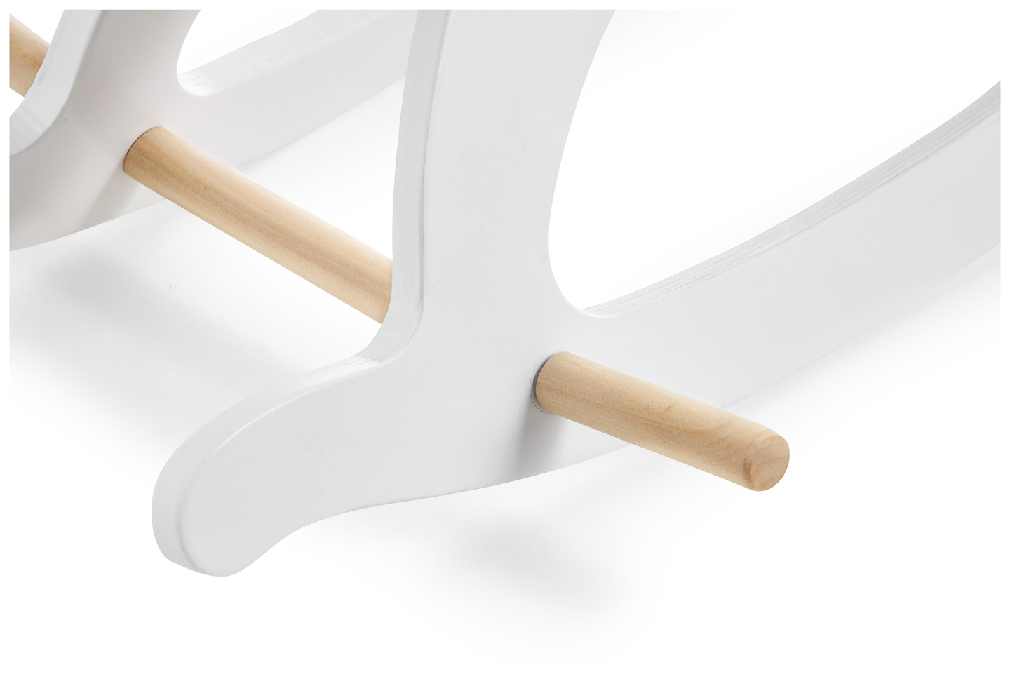 Căluț din lemn - alb - de la 12 luni.