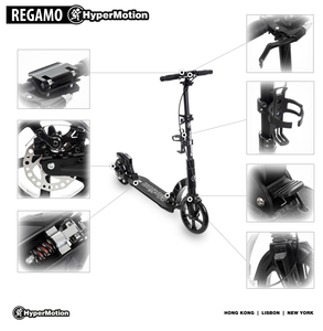 HyperMotion REGAMO scuter pentru adulți - negru