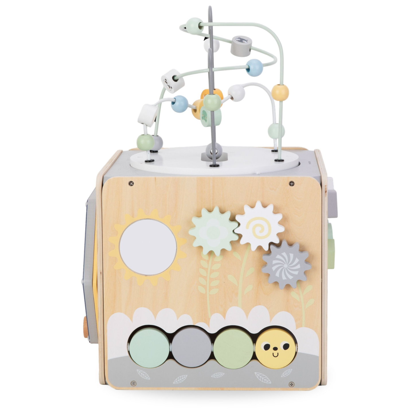 Cub mare de activitate din lemn cu buclă - Montessori