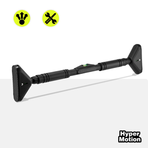 Bară de tracțiuni reglabilă HyperMotion 70–100 cm, 200 kg, Neagră