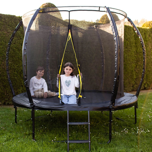Trambulina de gradina pentru copii HyperMotion - 244 cm 8FT - cu scara si plasa interioara - pentru casa si gradina