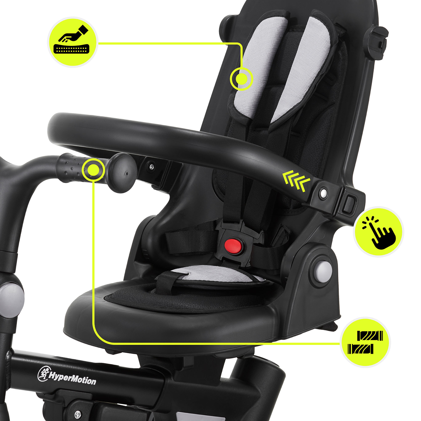 Triciclu multifuncțional 8in1 TOBI FOREST - gri