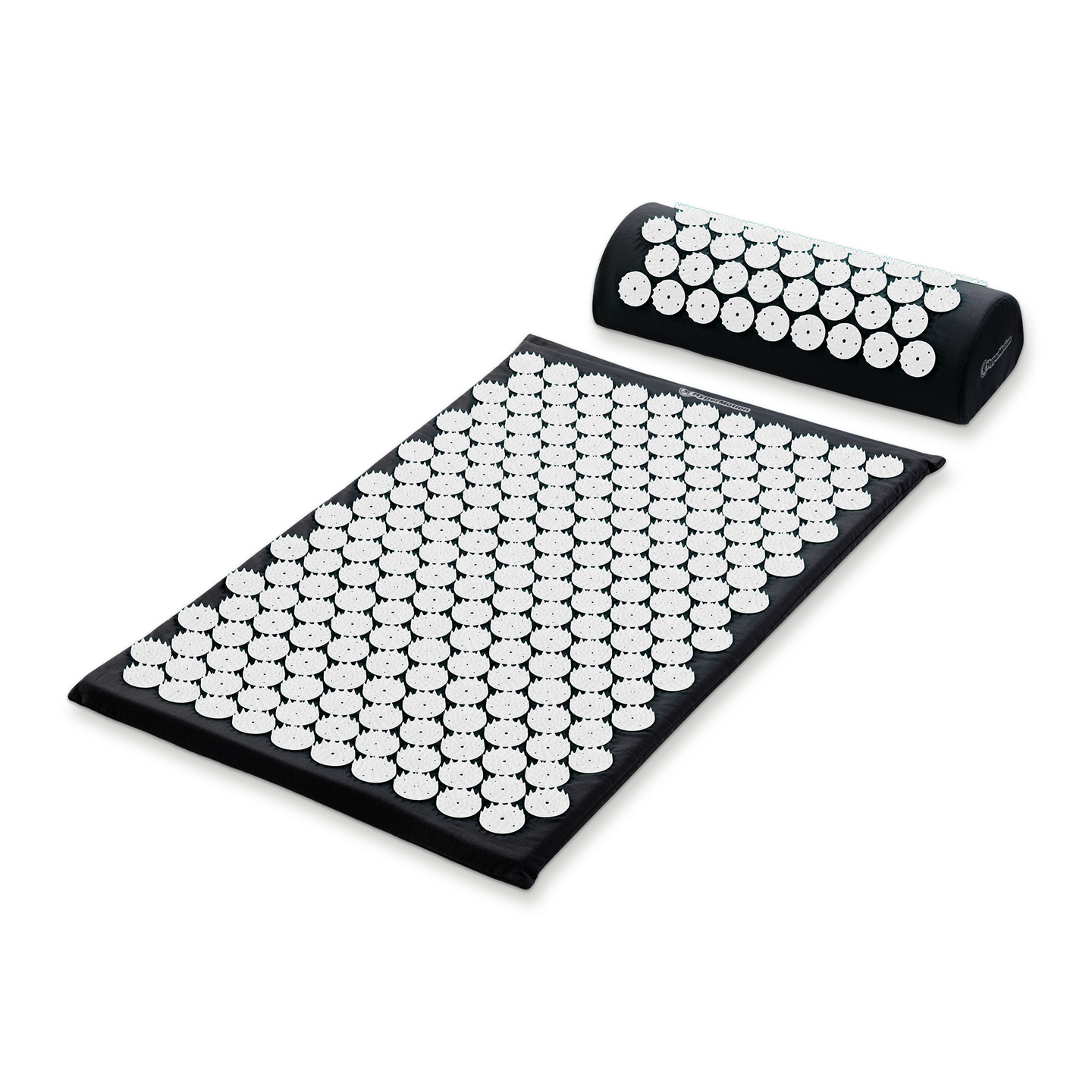 Saltea de presopunctură cu pernă și husă - 72 cm HyperMotion alb-negru