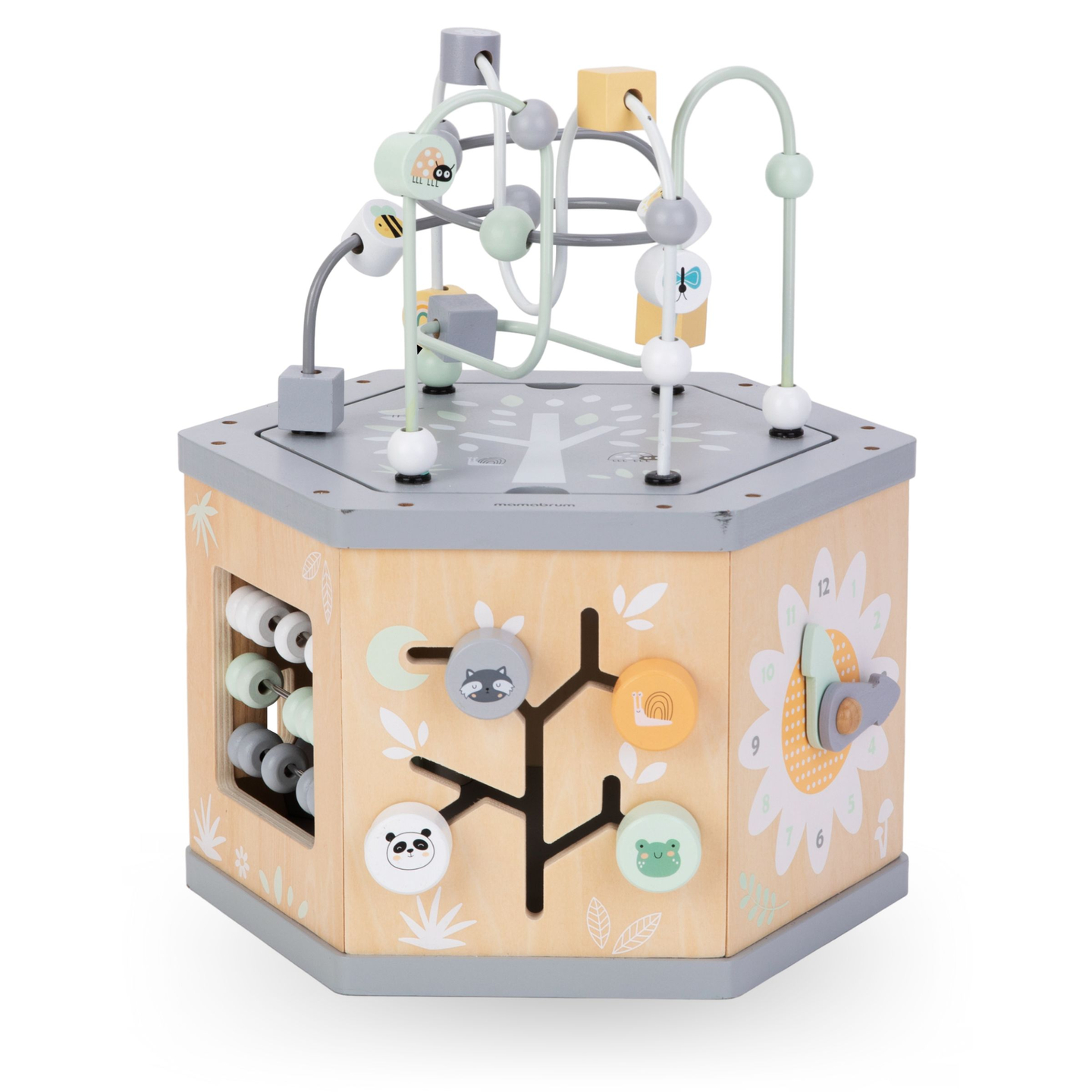 Cub educațional interactiv din lemn 7 în 1 - bucla motorului