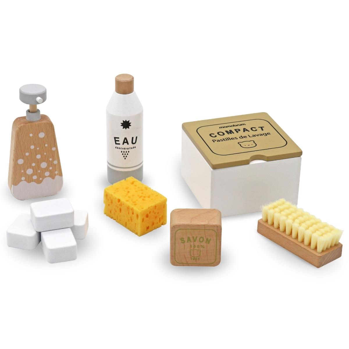 Set de curățare din lemn pentru copii - 10 articole