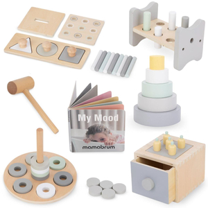 Cutie educațională Montessori pentru copii mici - 6 jucării