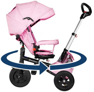 Tobi Velar tricicleta + folie de ploaie - roz
