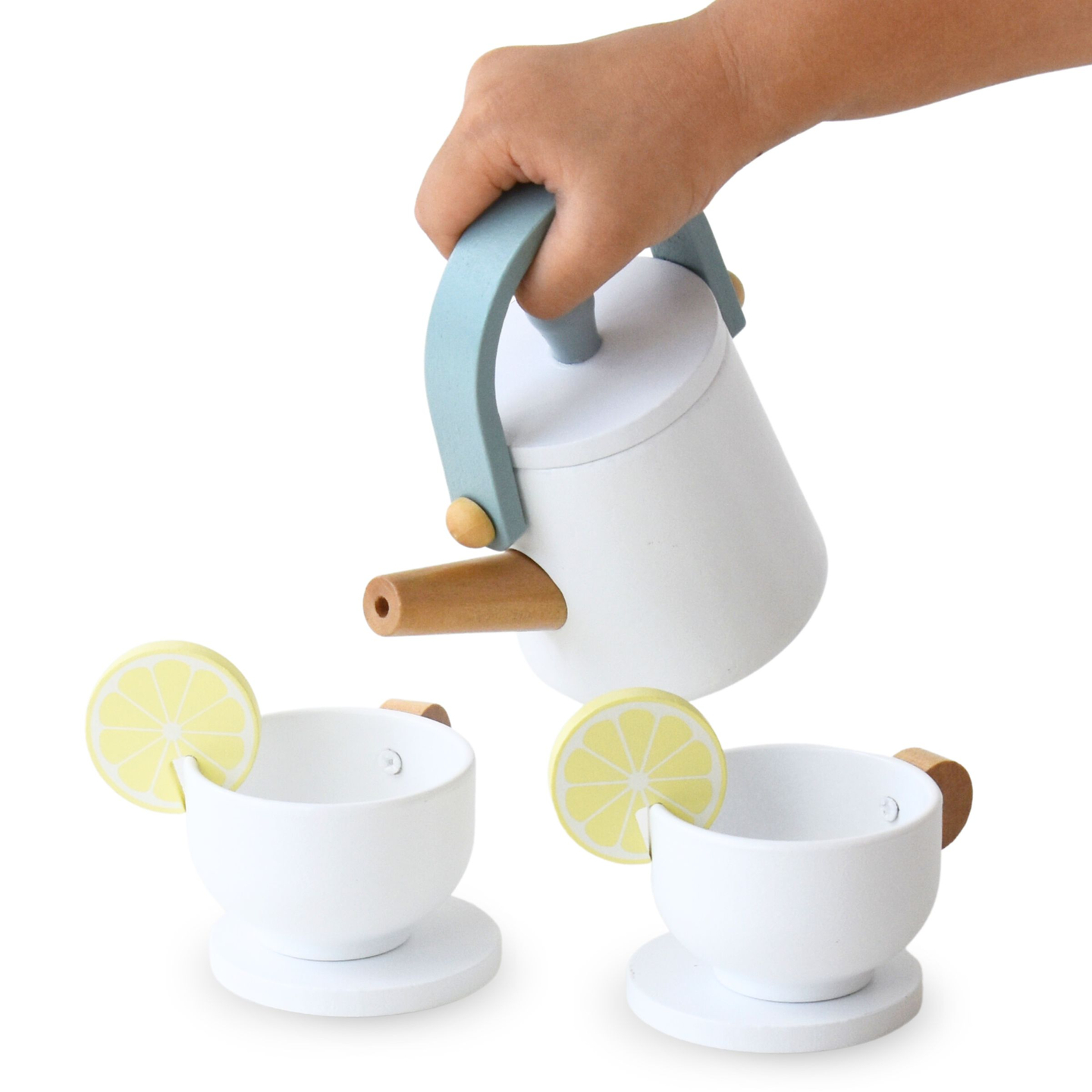 Set mare de ceai din lemn cu tavă - 17 articole