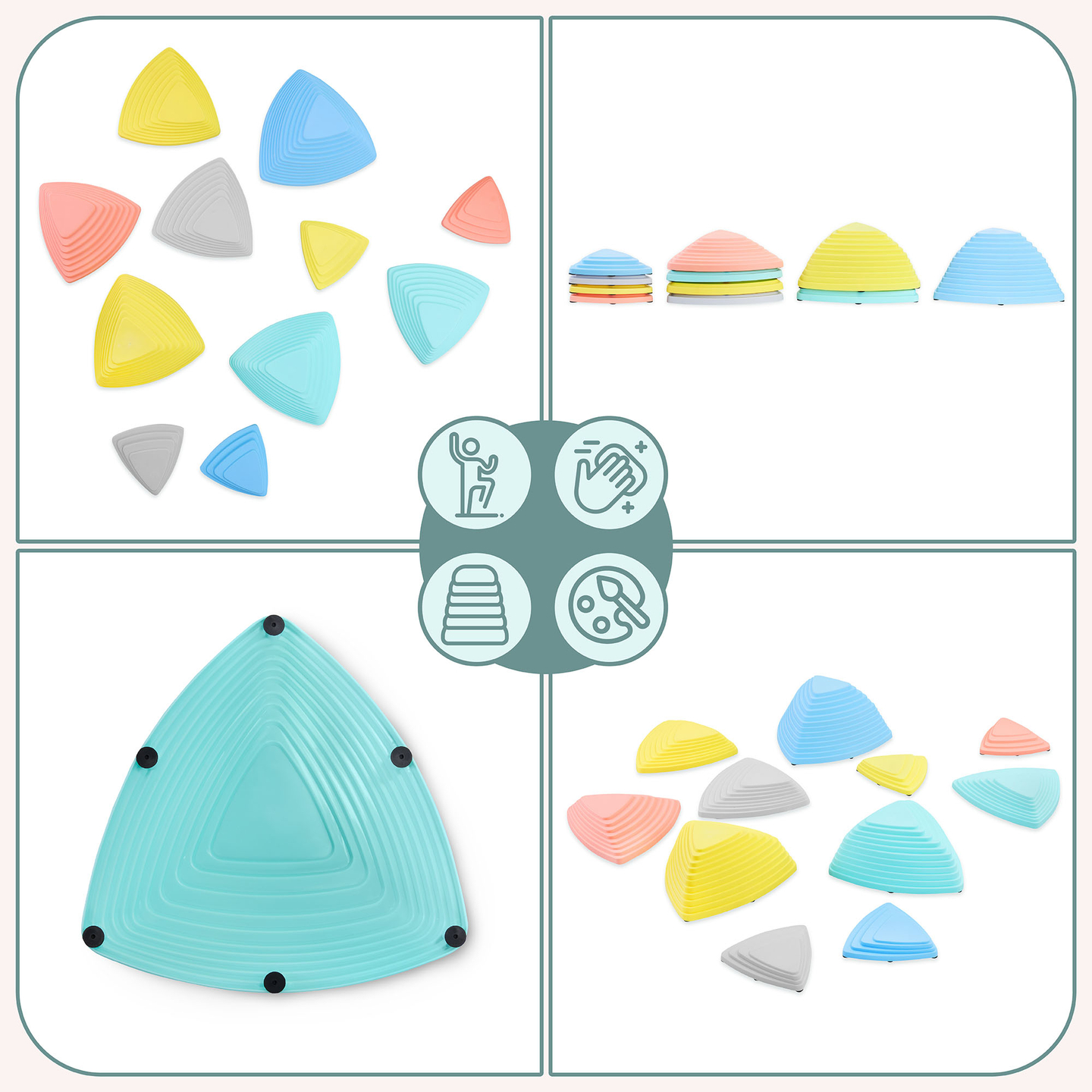 Pietre de echilibrare colorate - 11 bucăți