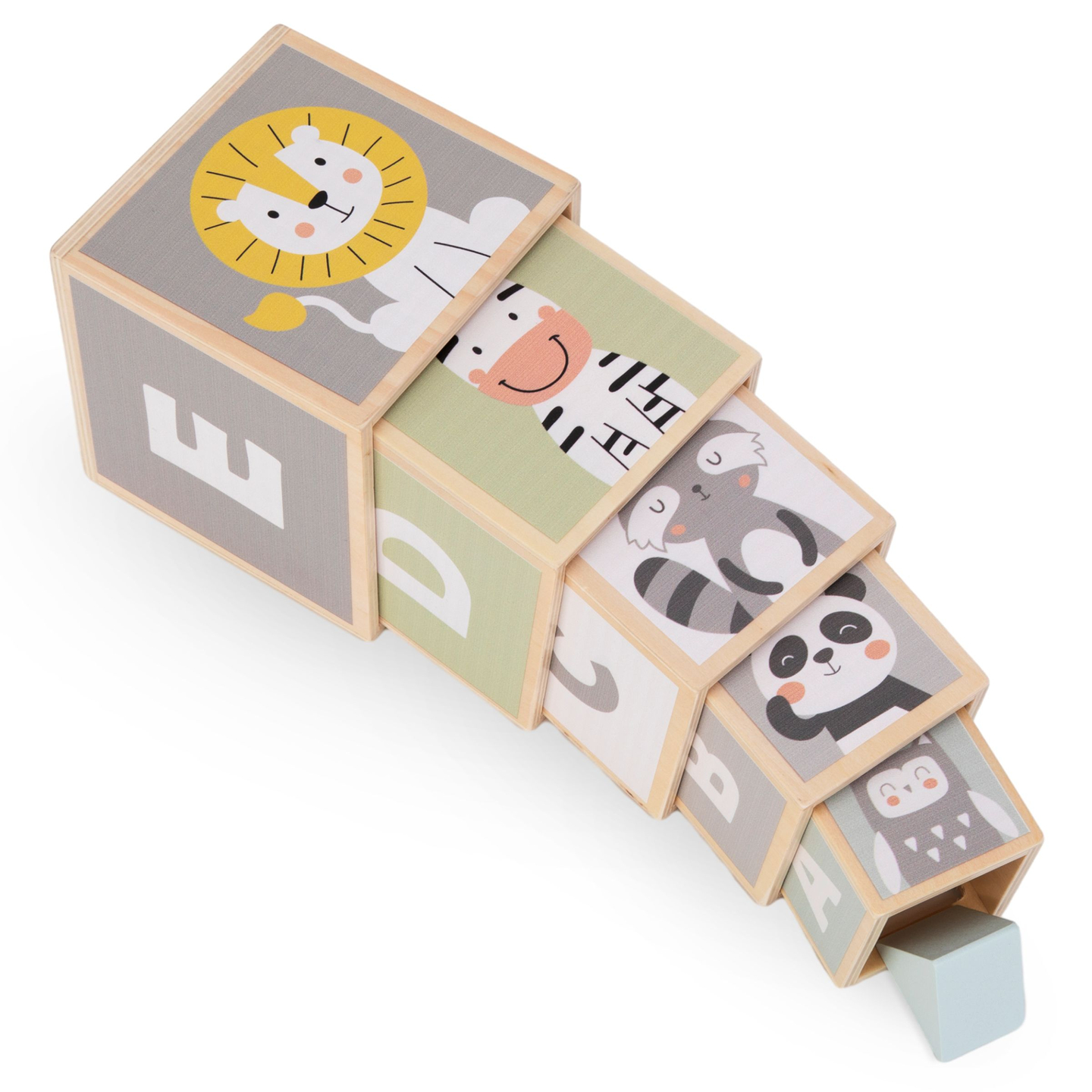 Turn din lemn - forma sorter numere alfabet animale