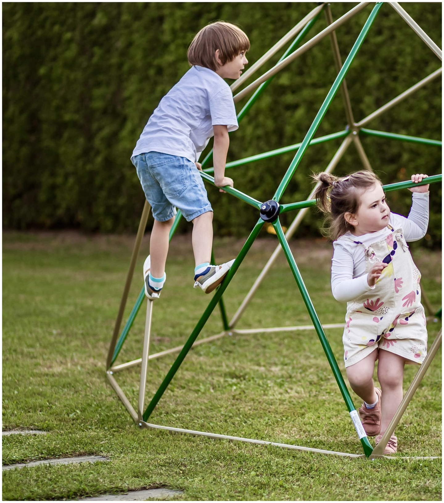 HyperMotion Cupola de cățărat pentru copii XXL, geodom, loc de joacă în grădină, diametru: 3 m