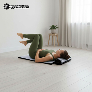 Saltea de presopunctură cu pernă și husă - 72 cm HyperMotion alb-negru