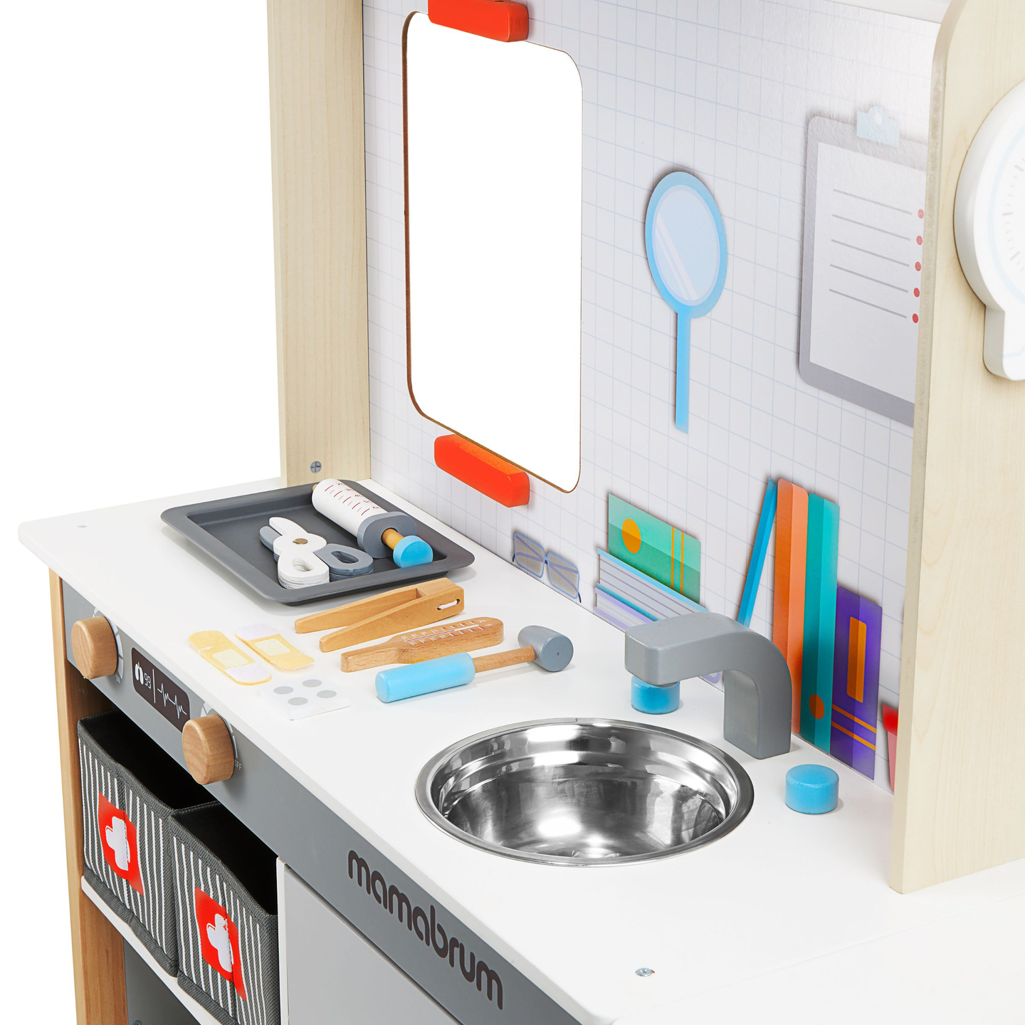 Cabinet medical din lemn spital XXL - set de doctor cu accesorii