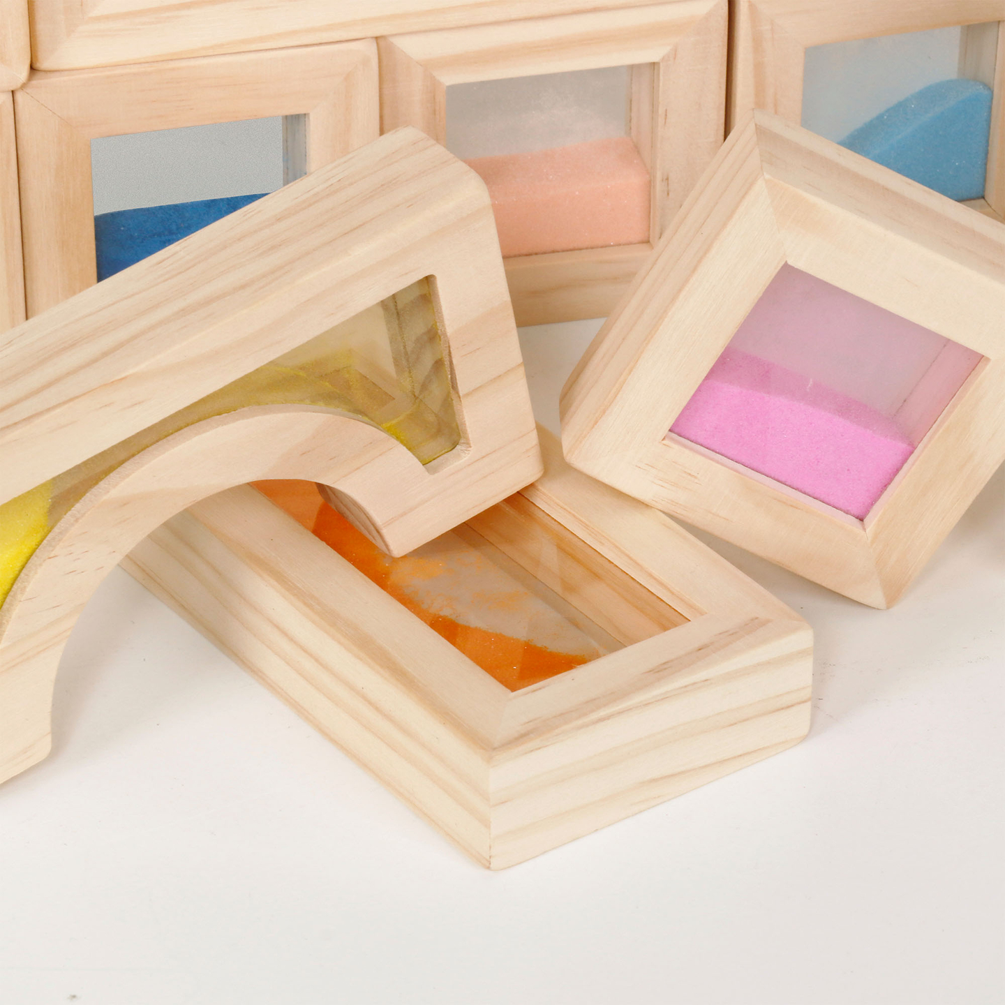 Blocuri senzoriale din lemn - 18 bucăți