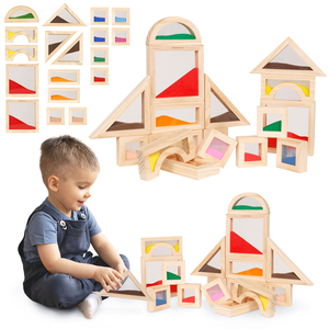 Blocuri senzoriale din lemn - 18 bucăți