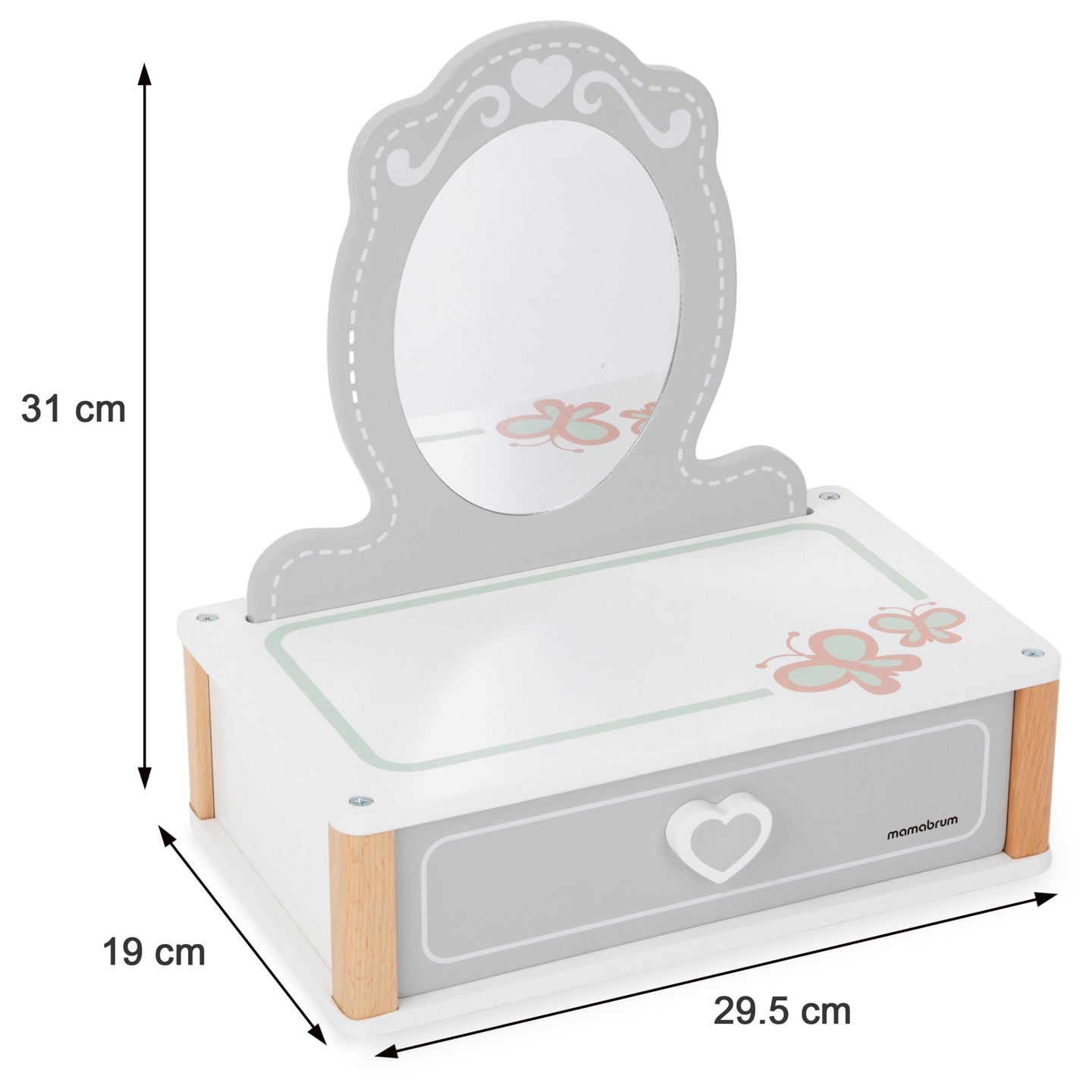 Masă de toaletă din lemn pentru copii cu accesorii