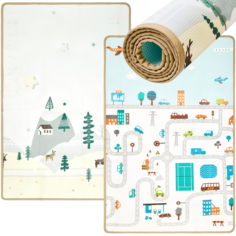 Covoraș din spumă cu două fețe - Fairyland / Winter Town