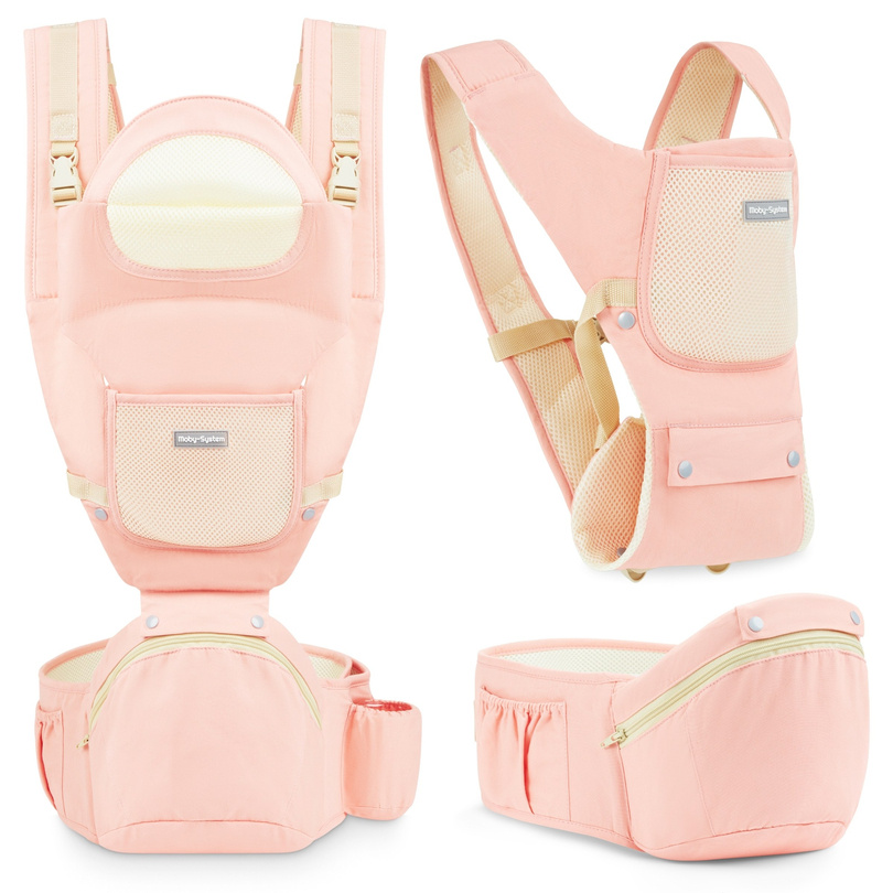 Cărucior ergonomic pentru copii - AMY 10in1 - 0-36 luni, roz