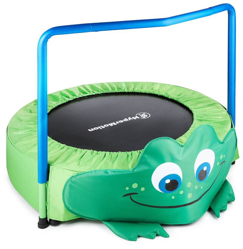 Frog - mini trambulină pentru copii - cu mâner - max 50 kg - 91 cm - pentru casă și grădină